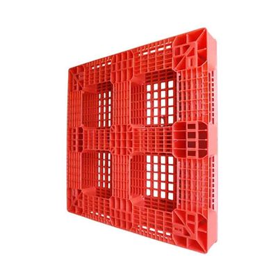 1100 X 1100 औद्योगिक प्लास्टिक पैलेट लाल एचडीपीई Red