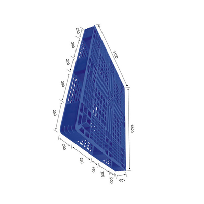 1320X1150 प्लास्टिक निर्यात पैलेट एचडीपीई वेयरहाउस 1200 किलो गतिशील