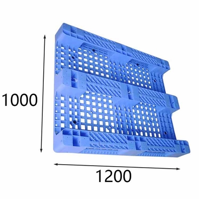 एचडीपीई ब्लू रैकेबल प्लास्टिक पैलेट 1200X1000Mm एसिड प्रतिरोधी